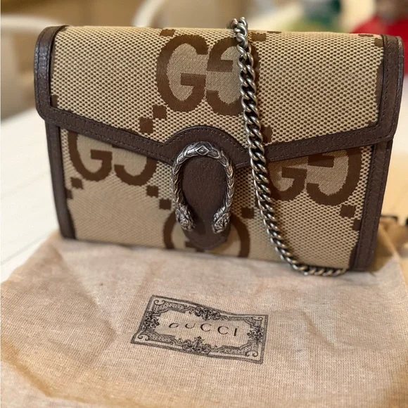 Jumbo Original GG Canvas Dionysus Wallet On Chain (WOC) - Picture 1 of 4
